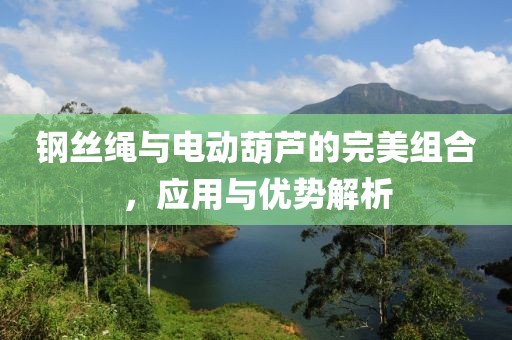 鋼絲繩與電動葫蘆的完美組合，應用與優(yōu)勢解析