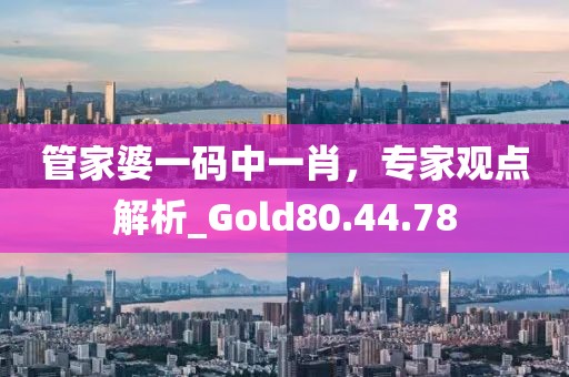 管家婆一碼中一肖，專家觀點(diǎn)解析_Gold80.44.78