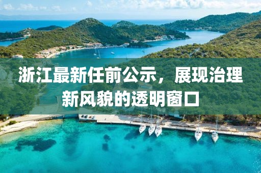 浙江最新任前公示，展現(xiàn)治理新風(fēng)貌的透明窗口