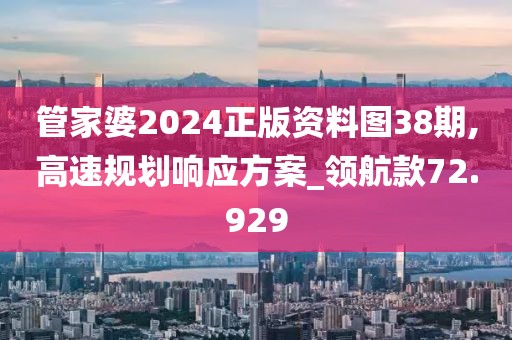 管家婆2024正版資料圖38期,高速規(guī)劃響應方案_領航款72.929