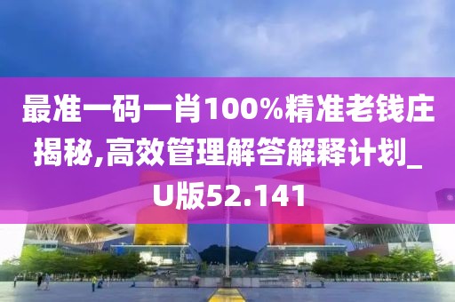 最準(zhǔn)一碼一肖100%精準(zhǔn)老錢莊揭秘,高效管理解答解釋計(jì)劃_U版52.141