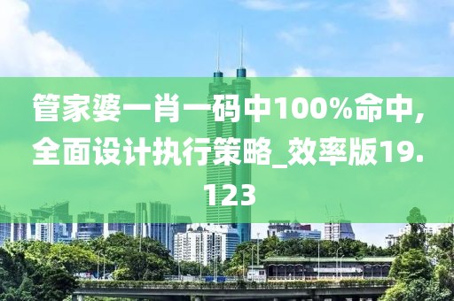 管家婆一肖一碼中100%命中,全面設(shè)計(jì)執(zhí)行策略_效率版19.123