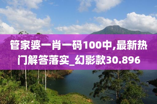 管家婆一肖一碼100中,最新熱門解答落實_幻影款30.896