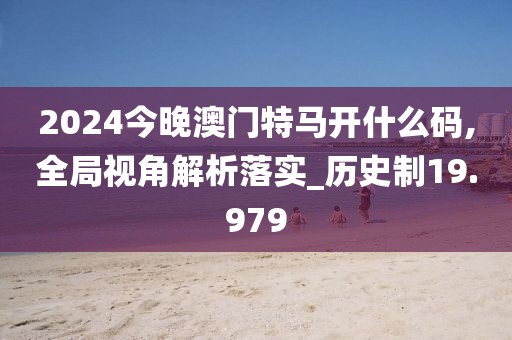 2024今晚澳門(mén)特馬開(kāi)什么碼,全局視角解析落實(shí)_歷史制19.979