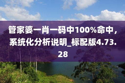 管家婆一肖一碼中100%命中，系統(tǒng)化分析說明_標配版4.73.28