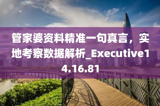 管家婆資料精準(zhǔn)一句真言，實(shí)地考察數(shù)據(jù)解析_Executive14.16.81