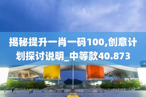 揭秘提升一肖一碼100,創(chuàng)意計(jì)劃探討說明_中等款40.873