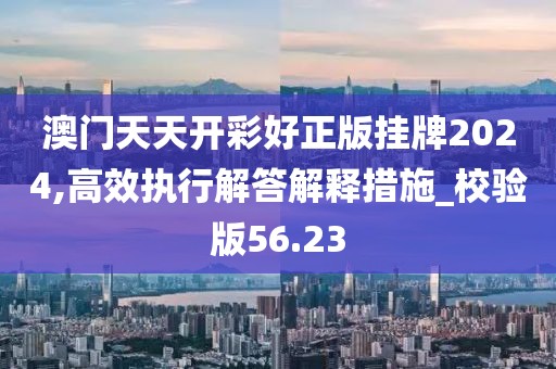 澳門(mén)天天開(kāi)彩好正版掛牌2024,高效執(zhí)行解答解釋措施_校驗(yàn)版56.23