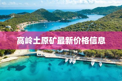 高嶺土原礦最新價格信息