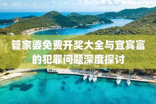 管家婆免費開獎大全與宜賓富的犯罪問題深度探討