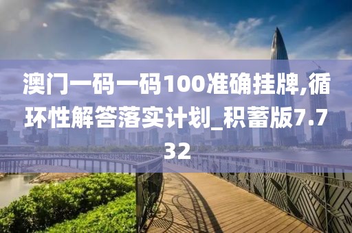 澳門一碼一碼100準(zhǔn)確掛牌,循環(huán)性解答落實(shí)計(jì)劃_積蓄版7.732