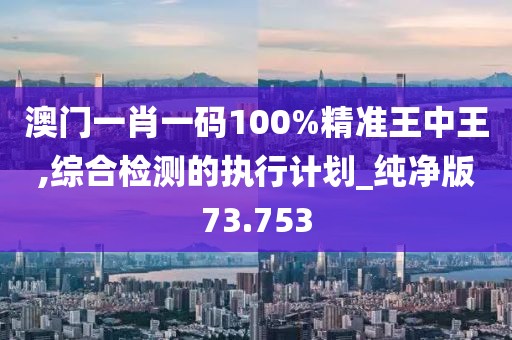 澳門一肖一碼100%精準(zhǔn)王中王,綜合檢測(cè)的執(zhí)行計(jì)劃_純凈版73.753