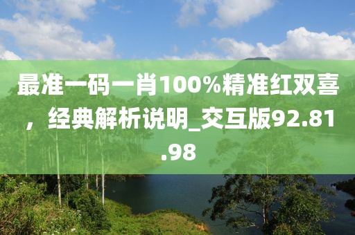 最準一碼一肖100%精準紅雙喜，經(jīng)典解析說明_交互版92.81.98