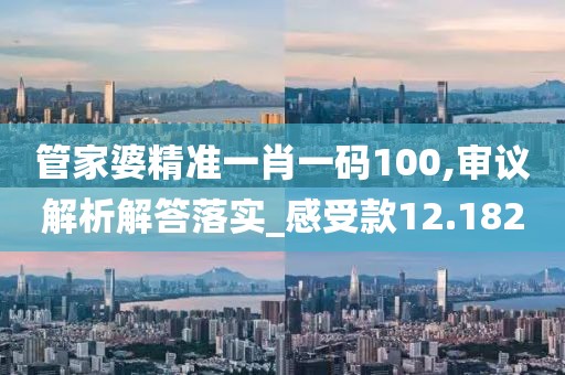 管家婆精準一肖一碼100,審議解析解答落實_感受款12.182