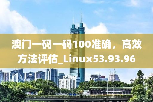 澳門一碼一碼100準(zhǔn)確，高效方法評(píng)估_Linux53.93.96