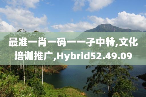 最準一肖一碼一一孑中特,文化培訓(xùn)推廣,Hybrid52.49.09