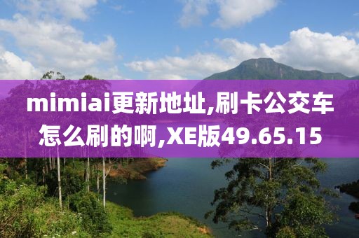 mimiai更新地址,刷卡公交車怎么刷的啊,XE版49.65.15