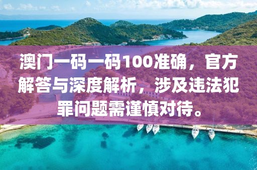 澳門一碼一碼100準確，官方解答與深度解析，涉及違法犯罪問題需謹慎對待。