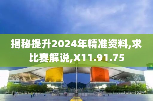 揭秘提升2024年精準資料,求比賽解說,X11.91.75