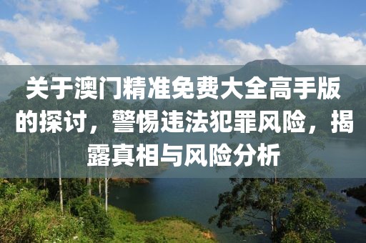 關于澳門精準免費大全高手版的探討，警惕違法犯罪風險，揭露真相與風險分析