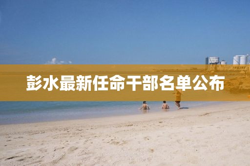 彭水最新任命干部名單公布