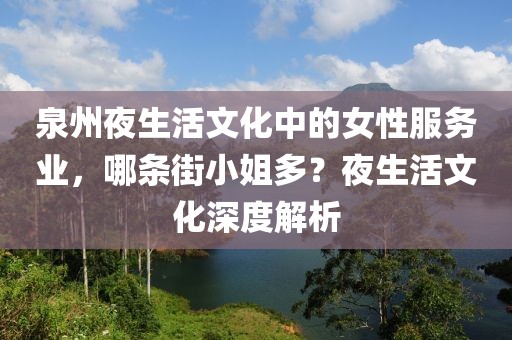 泉州夜生活文化中的女性服務(wù)業(yè)，哪條街小姐多？夜生活文化深度解析