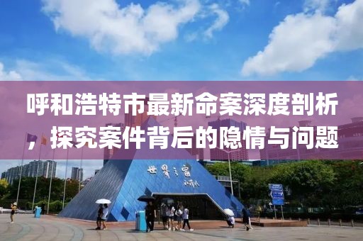 呼和浩特市最新命案深度剖析，探究案件背后的隱情與問題