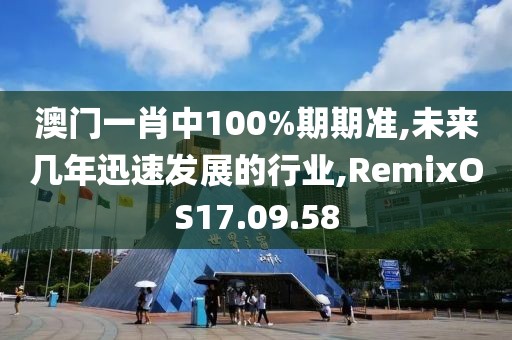 澳門一肖中100%期期準(zhǔn),未來幾年迅速發(fā)展的行業(yè),RemixOS17.09.58