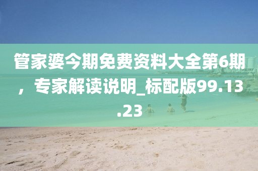 管家婆今期免費資料大全第6期，專家解讀說明_標配版99.13.23