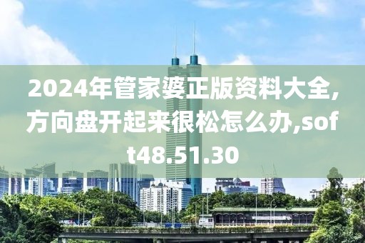 2024年管家婆正版資料大全,方向盤開起來很松怎么辦,soft48.51.30