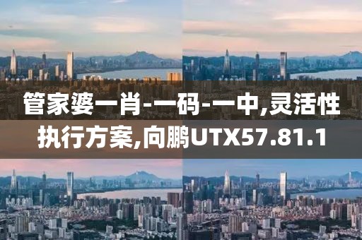 管家婆一肖-一碼-一中,靈活性執(zhí)行方案,向鵬UTX57.81.1