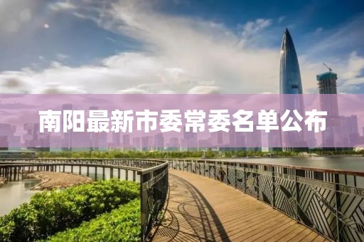 南陽最新市委常委名單公布