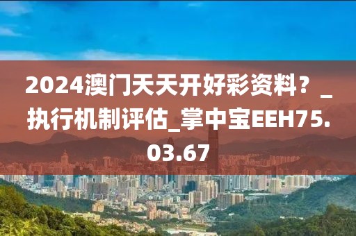 2024澳門天天開好彩資料？_執(zhí)行機(jī)制評(píng)估_掌中寶EEH75.03.67