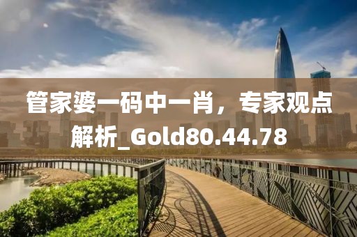 管家婆一碼中一肖，專家觀點(diǎn)解析_Gold80.44.78