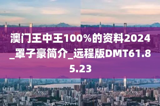 澳門王中王100%的資料2024_罩子豪簡介_遠程版DMT61.85.23