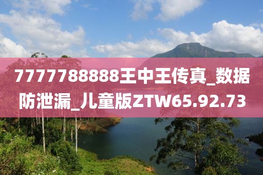 7777788888王中王傳真_數(shù)據(jù)防泄漏_兒童版ZTW65.92.73