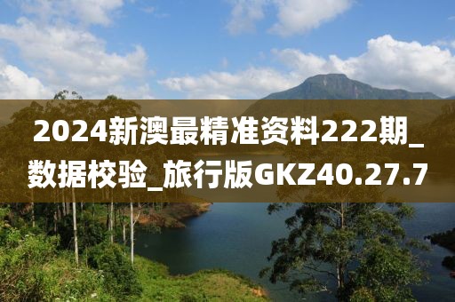 2024新澳最精準(zhǔn)資料222期_數(shù)據(jù)校驗(yàn)_旅行版GKZ40.27.70