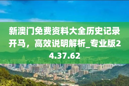 新澳門免費(fèi)資料大全歷史記錄開馬，高效說明解析_專業(yè)版24.37.62