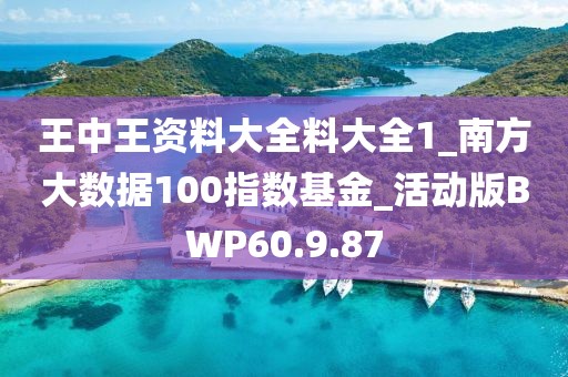 王中王資料大全料大全1_南方大數(shù)據(jù)100指數(shù)基金_活動版BWP60.9.87