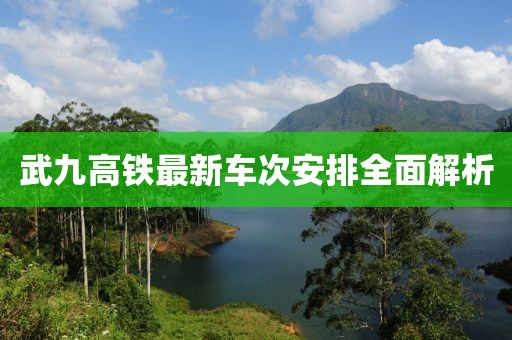 武九高鐵最新車次安排全面解析