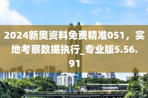 2024新奧資料免費(fèi)精準(zhǔn)051，實(shí)地考察數(shù)據(jù)執(zhí)行_專業(yè)版5.56.91