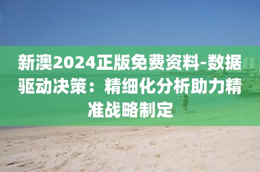 新澳2024正版免費(fèi)資料-數(shù)據(jù)驅(qū)動(dòng)決策：精細(xì)化分析助力精準(zhǔn)戰(zhàn)略制定