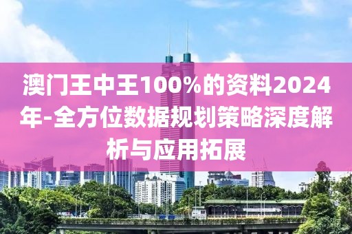 澳門王中王100%的資料2024年-全方位數(shù)據(jù)規(guī)劃策略深度解析與應用拓展