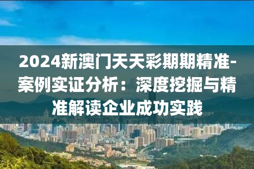 2024新澳門天天彩期期精準-案例實證分析：深度挖掘與精準解讀企業(yè)成功實踐