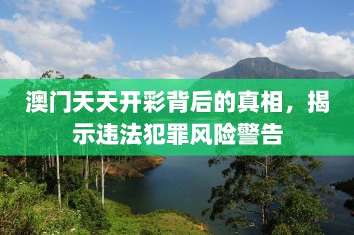 澳門天天開彩背后的真相，揭示違法犯罪風險警告