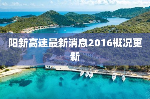 陽(yáng)新高速最新消息2016概況更新