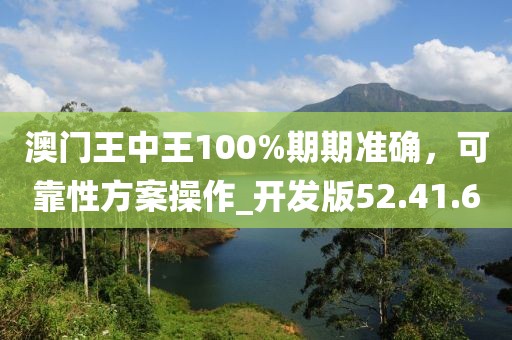 澳門王中王100%期期準(zhǔn)確，可靠性方案操作_開發(fā)版52.41.6