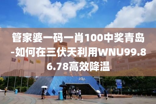 管家婆一碼一肖100中獎青島-如何在三伏天利用WNU99.86.78高效降溫