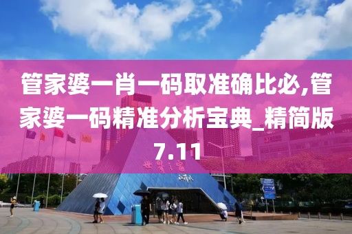 管家婆一肖一碼取準確比必,管家婆一碼精準分析寶典_精簡版7.11