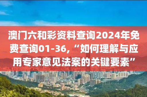 澳門六和彩資料查詢2024年免費查詢01-36,“如何理解與應用專家意見法案的關鍵要素”